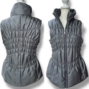 Great Northwest Indigo Charcoal Gray Quilted Puffer Vest | Women’s Medium